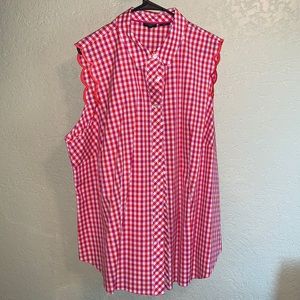 Talbots Button Down Tank- Plus Size